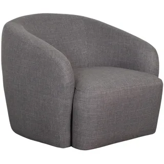 bene living Loungesessel Loconia Strukturstoff 89 x 76 x 87 cm Grau drehbar mit Kissen