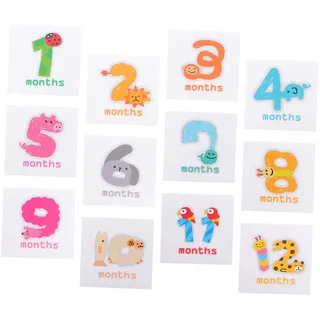 DOITOOL Tierform Nummer Baby Aufkleber Neugeborenen Zeichen Foto Aufkleber Für Baby Countdown