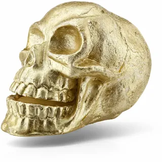 Totenkopf Skull Kerze gold 8,5 cm Motivkerze Deko modern Halloween