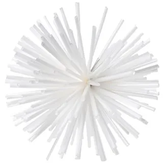 Buri - Weihnachtsbaumdeko Stern Anhänger Baumschmuck Christbaumkugeln Ø 8cm - Weiss