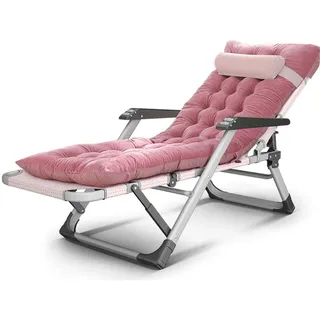 DFANCE Leichter Zero Gravity Lounge Chair, Klappstühle Breitere Armlehne Sonnenliege Verstellbare Liegestühle Relaxer Pad Kissen Kopfstütze Unterstützung 200KG