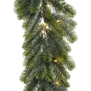 LED Tannengirlande künstlich 1,8m Outdoor Grün / Warmweiß - Grün