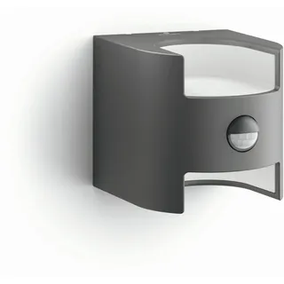 Philips Außenwandleuchte Aluminium 12,8 cm inkl. Bewegungsmelder anthrazit