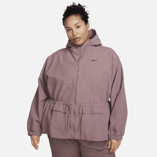 Nike Sportswear Everything Wovens Oversize-Jacke mit Kapuze für Damen (große Größen) - Lila, 3X