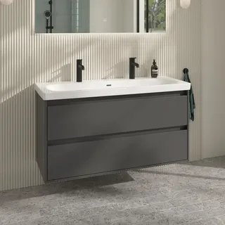 Villeroy & Boch Skyla Doppel-Waschtisch mit Unterschrank 120 cm, 2 Auszüge, Badmöbel,