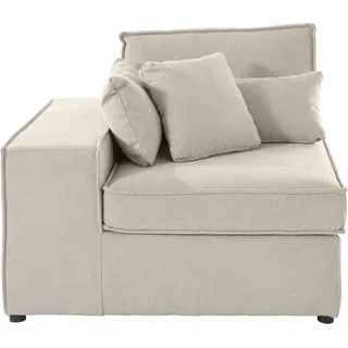 Sofaelement OTTO HOME "Florid", beige, B:100cm H:75cm T:100cm, Baumwollmix (60% Baumwolle/40% Leinen);Struktur fein (100% Polyester);Samtoptik (100% Polyester);Samtvelours (100% Polyester);Struktur (100% Polyester);Struktur recycelt (100% recyceltes Polyester), Polsterelemente, als Teil eines Modulsofas,, fester Sitzkomfort, auch in Cord