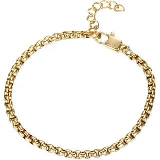 FIRETTI Fußkette FIRETTI "Schmuck Geschenk Edelstahl Fußschmuck Venezianerkette Color", gold (gelbgoldfarben), Fußketten, Damen, Edelstahl