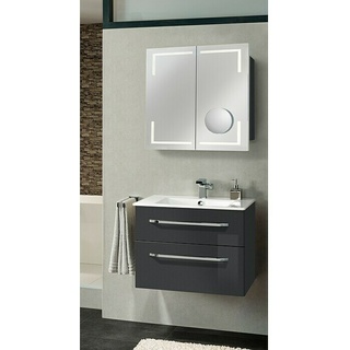 Camargue Star Badmöbel-Set ST03EG  (71 cm, Grafit, Hochglanz)