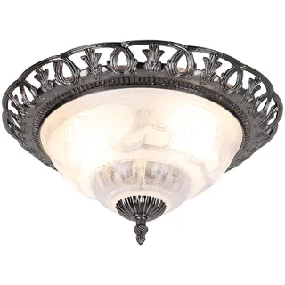 GLOBO Deckenlampe 2x E14 rund silber