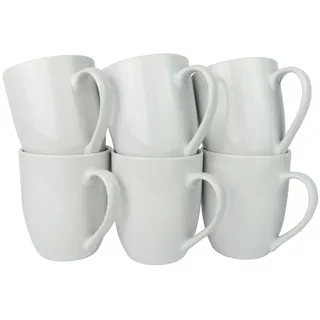 Retsch Arzberg Tasse 6-Stück Kaffeebecher/Kaffeetasse, 6-tlg., Porzellan, 300ml, bauchige Form