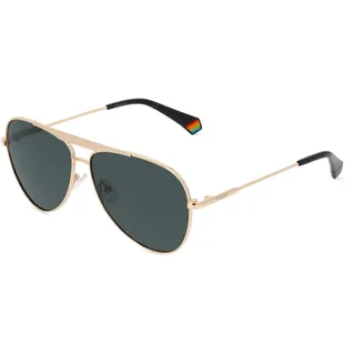 Polaroid PLD 6200/S/X Herren-Sonnenbrille Vollrand Pilot Metall-Gestell, gold