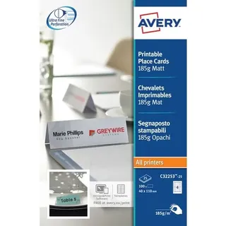 Avery Zweckform Tischnamensschild 185 g/m2 Weiß 25 Blatt à 4 Stück