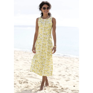 Sommerkleid BEACHTIME Gr. 34, N-Gr, gelb (gelb, creme, bedruckt) Damen Kleider Strandkleider