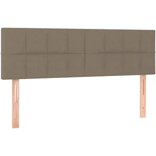 vidaXL Kopfteil, Bettkopfteil mit Holzbeinen, Höhenverstellbar Polsterkopfteil für Bett, Betthaupt Bettzubehör Schlafzimmer, Taupe 144x5x78/88cm Stoff