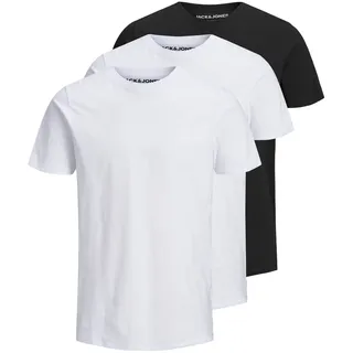 JACK & JONES Organic Basic 3 Pack Kurzarm-T-Shirt Black / Pack 2 White / 1 Black XL
