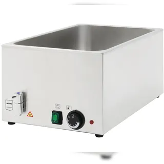 METRO PROFESSIONAL Bain Marie GBM1150, Edelstahl, 24 L, für GN-Behälter, mit Ablaufhahn, rutschfeste Füße