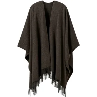 COLLEZIONE ALESSANDRO Poncho " Italia " in Italy, mit Fransen