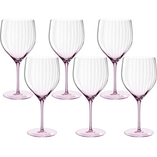 Leonardo Poesia Cocktailglas 6er Set, spülmaschinengeeignete Getränkegläser für Mixgetränke, Höhe 23 cm, 750 ml, rosé, 022378
