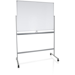hjh OFFICE 830036 Whiteboard MULTIBOARD I 90 x 120 cm Mobile Tafel mit Rollen, beidseitig beschreibbar, magnetisch & abwischbar