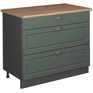 Vicco Unterschrank Fame-Line 100 x 0 x 0 cm Grün-Gold