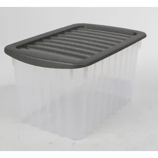 Wellenbox mit Deckel 30x20x16cm 5,5L Aufbewahrungsbox Spielzeugbox Ordnungsbox Aufbewahrungskiste Spielzeugkiste Universalbox