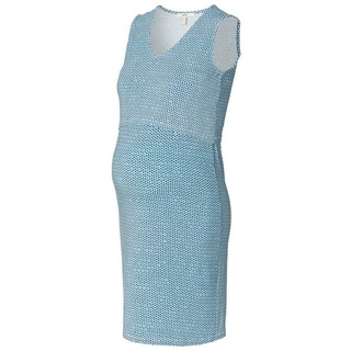 ESPRIT maternity Umstandskleid Geblümtes Jerseykleid mit Stillfunktion blau