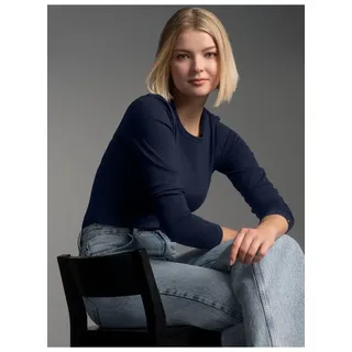 TRIGEMA Langarmshirt Blau L