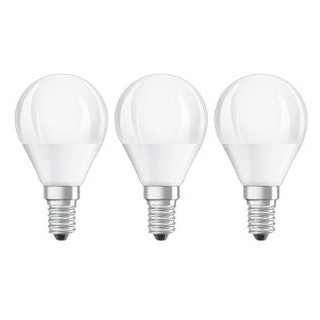 OSRAM LED-Lampe Base Classic P E14, warmweiß, 4,9 Watt (40W), matt, 3 Stück