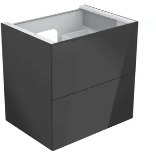 Keuco Waschtischunterschrank 2 Auszüge 70 x 70 x 53,5 cm Anthrazit/Glas Anthrazit