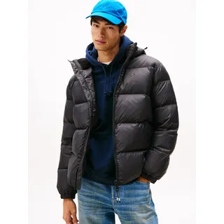 Steppjacke TOMMY JEANS "TJM ESSENTIAL DOWN JACKET EXT", Herren, Gr. XXL, schwarz, Web, Obermaterial: 100% Nylon. Futter: 100% Polyester. Füllung: 100% Daunen, Jacken Steppjacke, Winterjacke Outdoorjacke Gefüttert 2 in 1 Jacke abnehmbare Kapuze