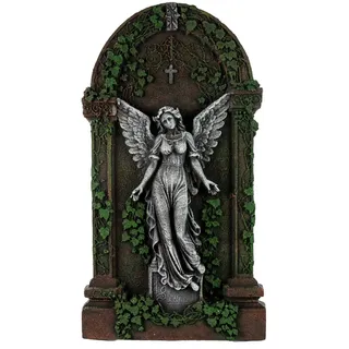 Deko Grabstein mit Engel & Efeu als Motiv 91cm