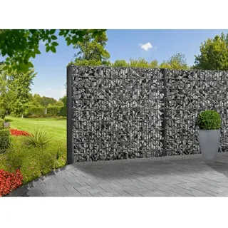 FLORAWORLD Gabionen-Set, BxHxL: 12 x 83 x 201 cm, Stahl - grau