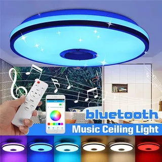 Led Deckenleuchte mit Bluetooth Lautsprecher, 60W Sternenhimmel Deckenlampe mit Fernbedienung, Dimmbar für Kinderzimmer Schlafzimmer [+]
