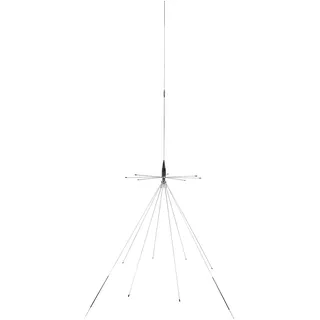 Tram 1411 300 Watt/200 Watt Breitbandscanner 25 MHz bis 1.300 MHz Super Discone Edelstahl-Basisantenne mit zusätzlichen CB-Sendebändern