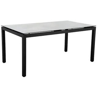 Sunfun Melina Gartentisch  (L x B x H: 160 x 90 x 74 cm, Aluminium, HPL, Rechteckig, Schwarz)