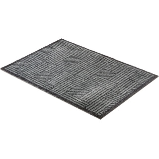SCHÖNER WOHNEN-Kollektion Fußmatte Manhattan 50 x 70 cm Polyamid Grau, Schwarz Grau /