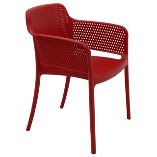 Tramontina Armlehnstuhl »GABRIELA«, stapelbar, aus Kunststoff, pflegeleicht, leichtgewichtig, mit Armlehnen rot