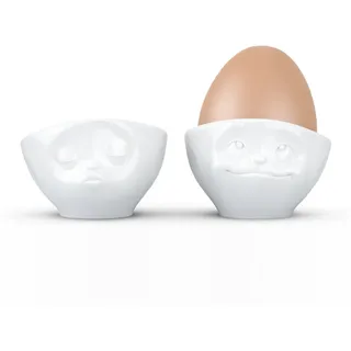 Fiftyeight PRODUCTS Eierbecher Set „Küssend - verträumt“ weiß