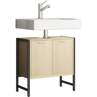 VCM Waschbeckenunterschrank Edino 60 x 60 x 30 cm Eiche