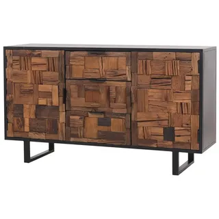 Marrakesch Orient & Mediterran Interior Sideboard Industrial Sideboard Adaline modern aus Massivholz Möbel massiv 157 cm (1 St), Handarbeit braun