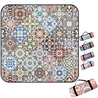EUPXRHY Picknickdecke 300x300, XXL Picknickdecke Wasserdicht, 3 Schichten Verdickt Groß Piknikdecken Isoliert mit Wasserdichter Rückseite, Picknick Decke Outdoor für Camping, Picknick, Wandern, BBQ