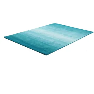 Teppich HEINE HOME Gr. 5, blau (türkis), B:160cm H:12mm L:230cm, Schurwolle, Wolle, Teppiche, Teppich