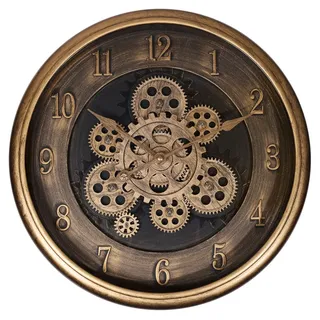 Hermann Jäckle Wanduhr 3115F 40 cm Industrial roségold sichtbares Räderwerk