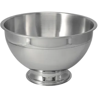 Excellent Houseware Wein- und Sektkühler Edelstahl Sektkühler mit Standfuß Ø 30cm-Weinschale Flaschenkühler, Edelstahl-Champagnerkühler Ø 30 x 21cm, Isolierend, lebensmittelecht silberfarben