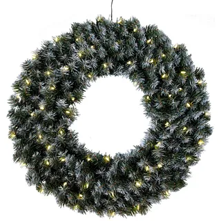 EGLO Weihnachtskranz LED Ø 70 cm Tannengrün/Schnee