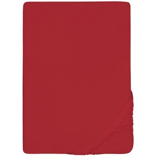 biberna 0012344 Frottee-Stretch 140 x 200 - 160 x 200 cm rot