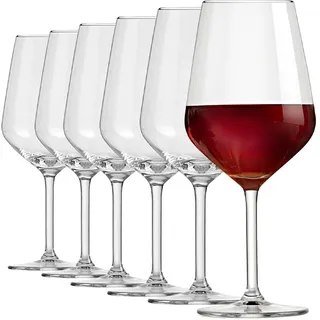 Murago - 6er Set Rotweingläser Elegance ca. 530 ml - Rotweinglas Weinglas Weingläser groß bauchig hochwertig für wein spülmaschinenfeste Gläser für Rotwein Geschenk Wein Set