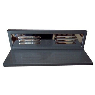 Designer Wandregal Metallausführung grau / chrom