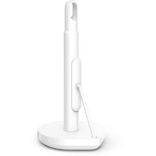 simplehuman KT1205 Spannarm Küchenrollenhalter, Küchenrollenhalter stehend, Papierrollenhalter, weißer Stahl, 5 Jahre Garantie