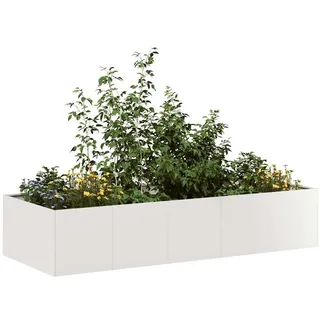 vidaXL Pflanzkübel 200 x 80 x 40 cm Weiß